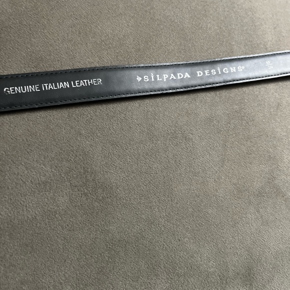 Silpada leather belt black with silver hardware medium main image 5